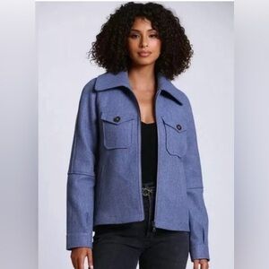 Anthro Avec Les Filles Relaxed Zip Front Jacket size M